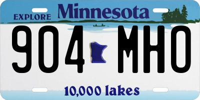 MN license plate 904MHO