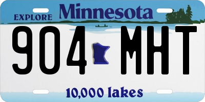 MN license plate 904MHT