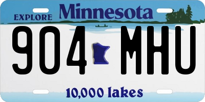 MN license plate 904MHU