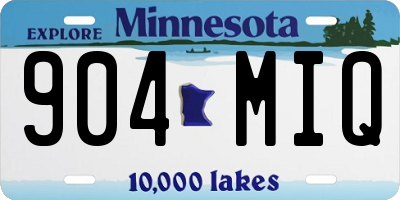 MN license plate 904MIQ