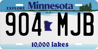 MN license plate 904MJB