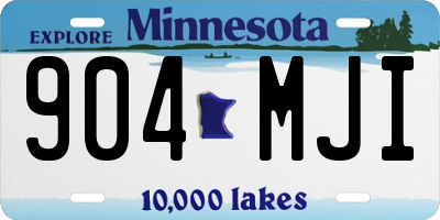 MN license plate 904MJI