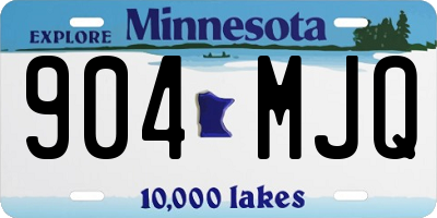 MN license plate 904MJQ