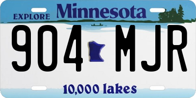 MN license plate 904MJR