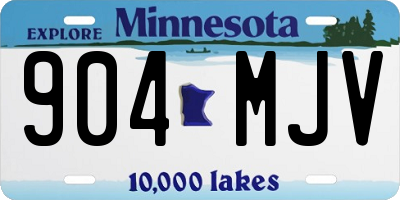 MN license plate 904MJV