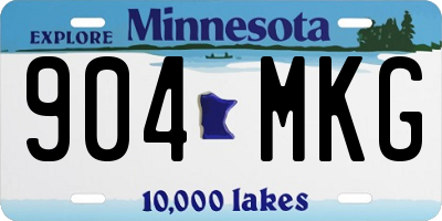 MN license plate 904MKG