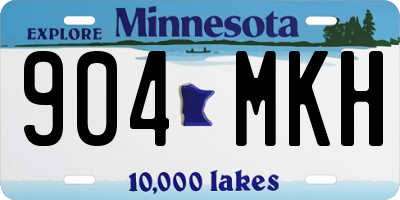 MN license plate 904MKH