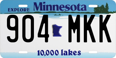 MN license plate 904MKK