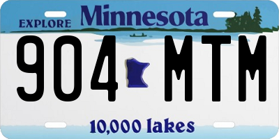 MN license plate 904MTM