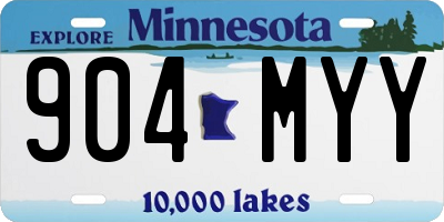 MN license plate 904MYY