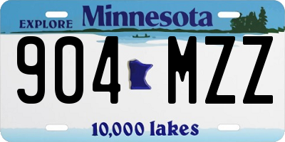 MN license plate 904MZZ