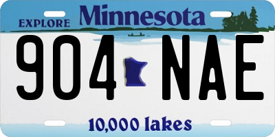 MN license plate 904NAE