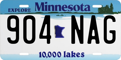 MN license plate 904NAG