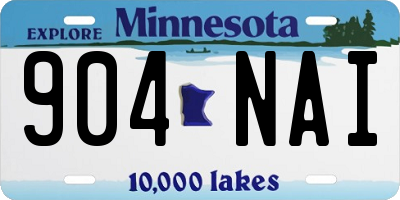 MN license plate 904NAI