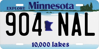 MN license plate 904NAL