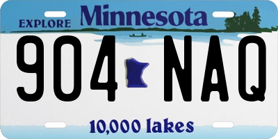 MN license plate 904NAQ
