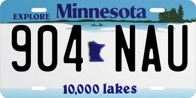 MN license plate 904NAU