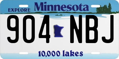 MN license plate 904NBJ