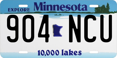 MN license plate 904NCU