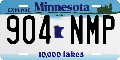 MN license plate 904NMP