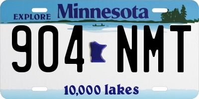 MN license plate 904NMT