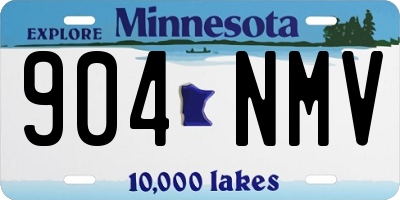 MN license plate 904NMV