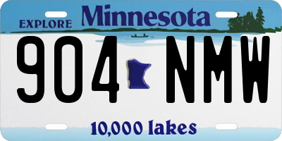 MN license plate 904NMW