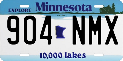 MN license plate 904NMX
