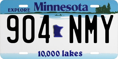 MN license plate 904NMY