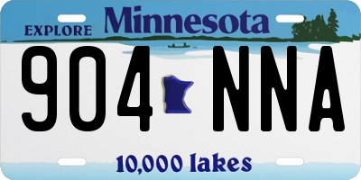 MN license plate 904NNA
