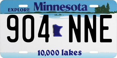 MN license plate 904NNE
