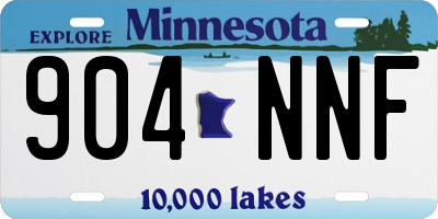 MN license plate 904NNF