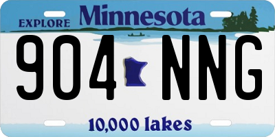 MN license plate 904NNG