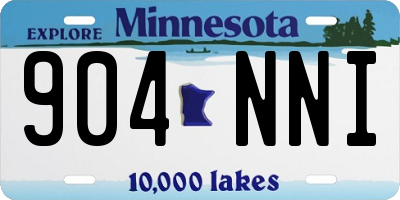 MN license plate 904NNI