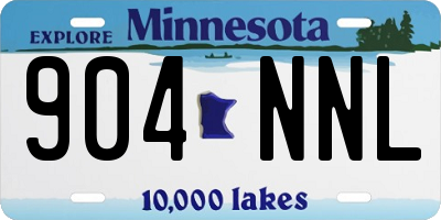 MN license plate 904NNL