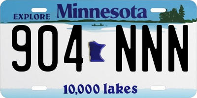 MN license plate 904NNN