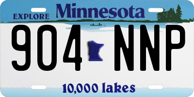 MN license plate 904NNP