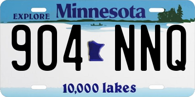 MN license plate 904NNQ