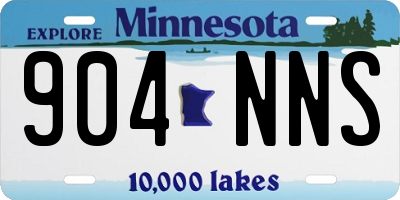 MN license plate 904NNS