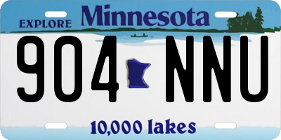 MN license plate 904NNU