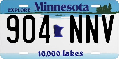 MN license plate 904NNV