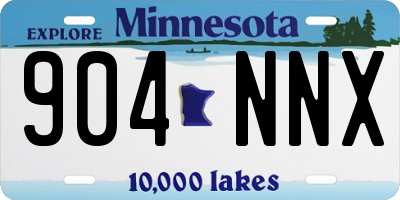 MN license plate 904NNX