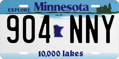 MN license plate 904NNY