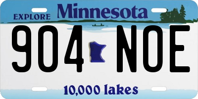 MN license plate 904NOE