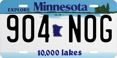 MN license plate 904NOG