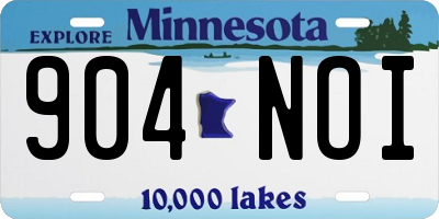 MN license plate 904NOI