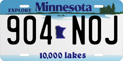 MN license plate 904NOJ
