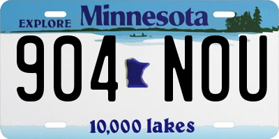MN license plate 904NOU
