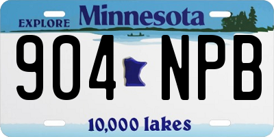 MN license plate 904NPB