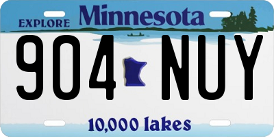 MN license plate 904NUY